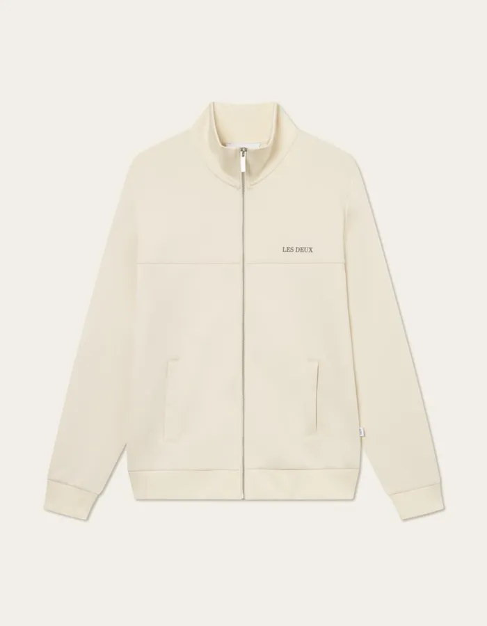 Men Les Deux HoodiesSweatshirts Ballier Track Jacket 8211 Ivory