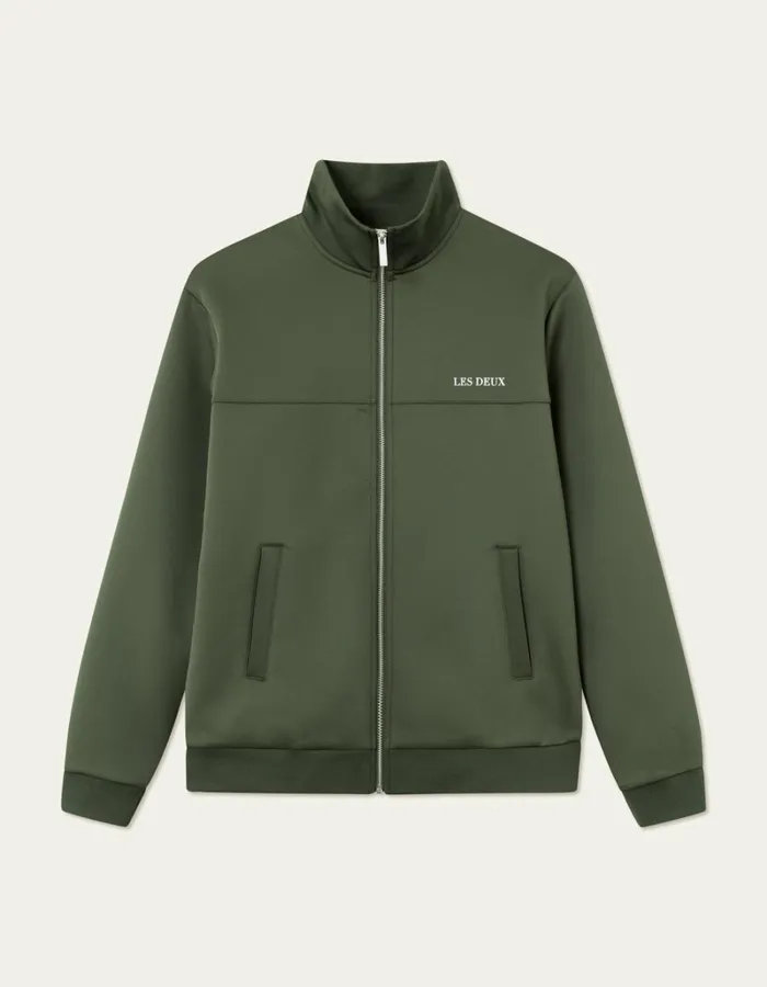 Men Les Deux HoodiesSweatshirts Ballier Track Jacket 8211 Olive Night