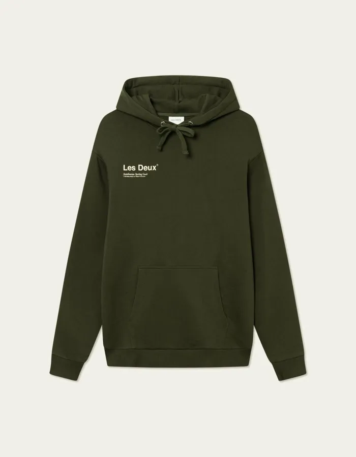 Men Les Deux HoodiesSweatshirts Brody Hoodie 20 8211 RosinIvory