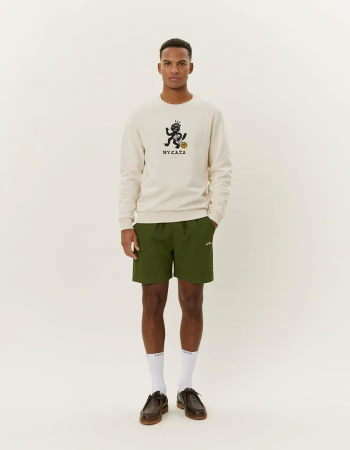 Men Les Deux HoodiesSweatshirts Bruno Cat Sweatshirt 8211 Ivory