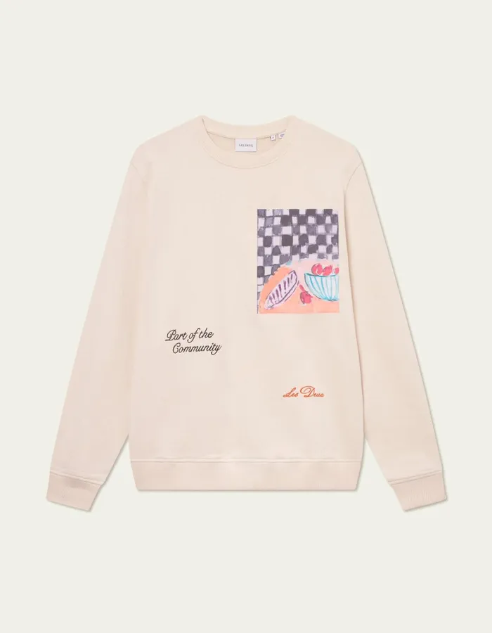 Men Les Deux HoodiesSweatshirts Cena Sweatshirt 8211 Light Ivory