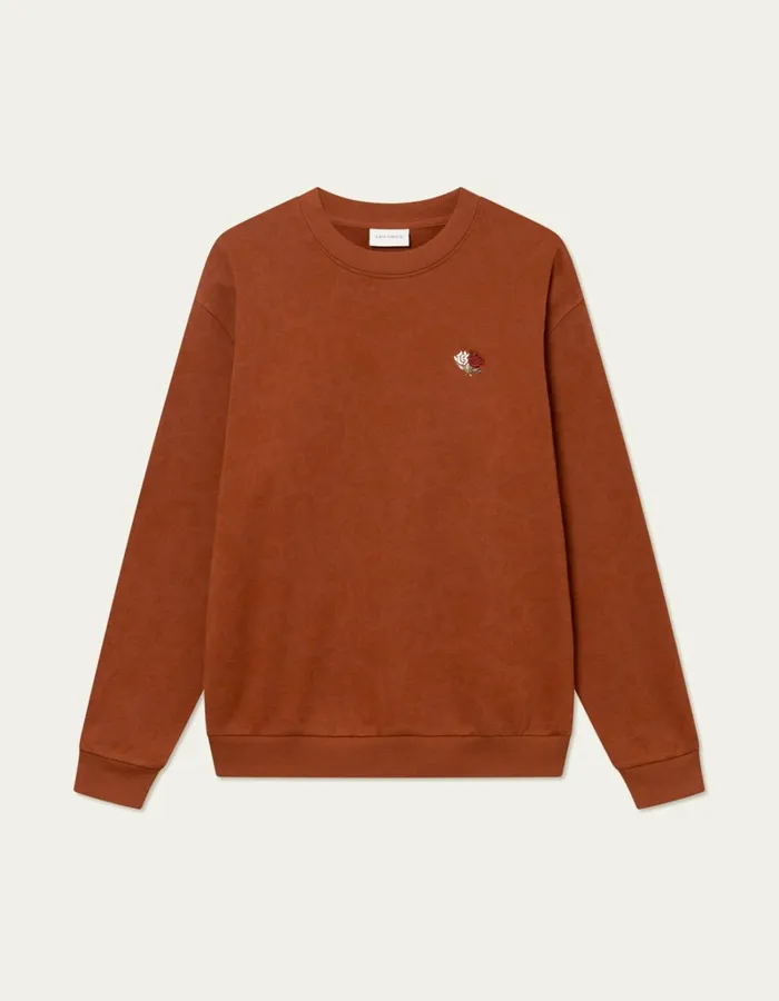 Men Les Deux HoodiesSweatshirts Clyde AOP Sweatshirt 8211 Arabian Spice