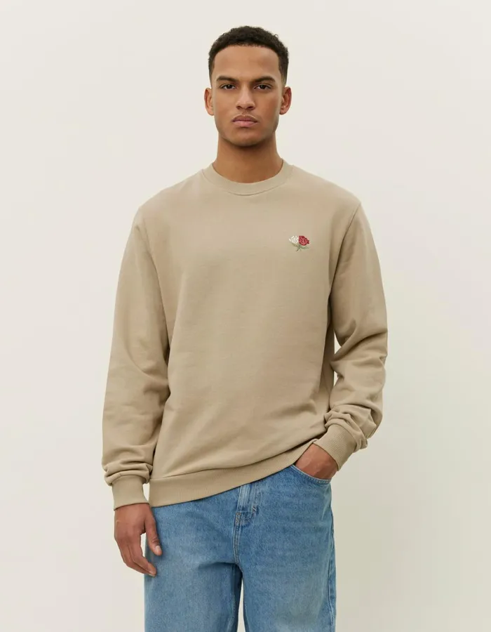 Men Les Deux HoodiesSweatshirts Clyde Sweatshirt 8211 Dark Sand