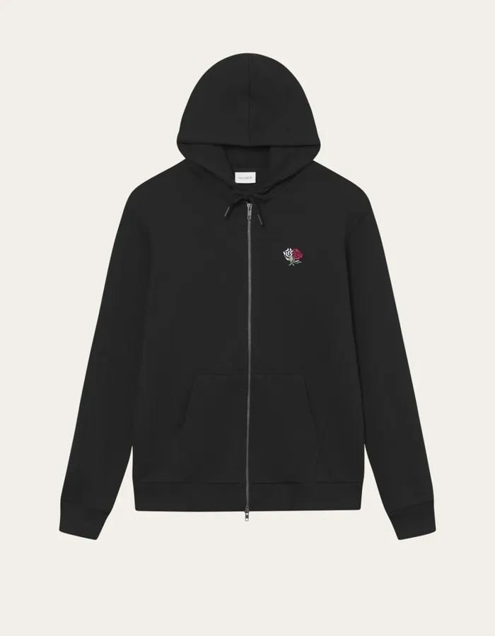 Men Les Deux HoodiesSweatshirts Clyde Zipper Hoodie 8211 BlackBlack