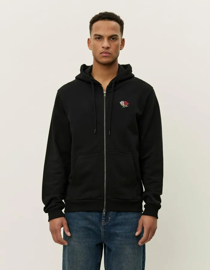 Men Les Deux HoodiesSweatshirts Clyde Zipper Hoodie 8211 BlackBlack