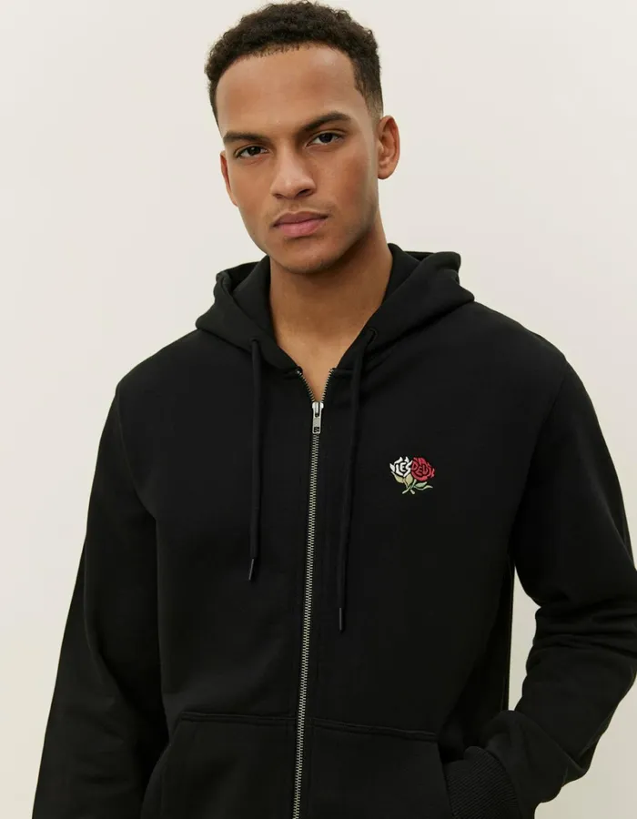 Men Les Deux HoodiesSweatshirts Clyde Zipper Hoodie 8211 BlackBlack