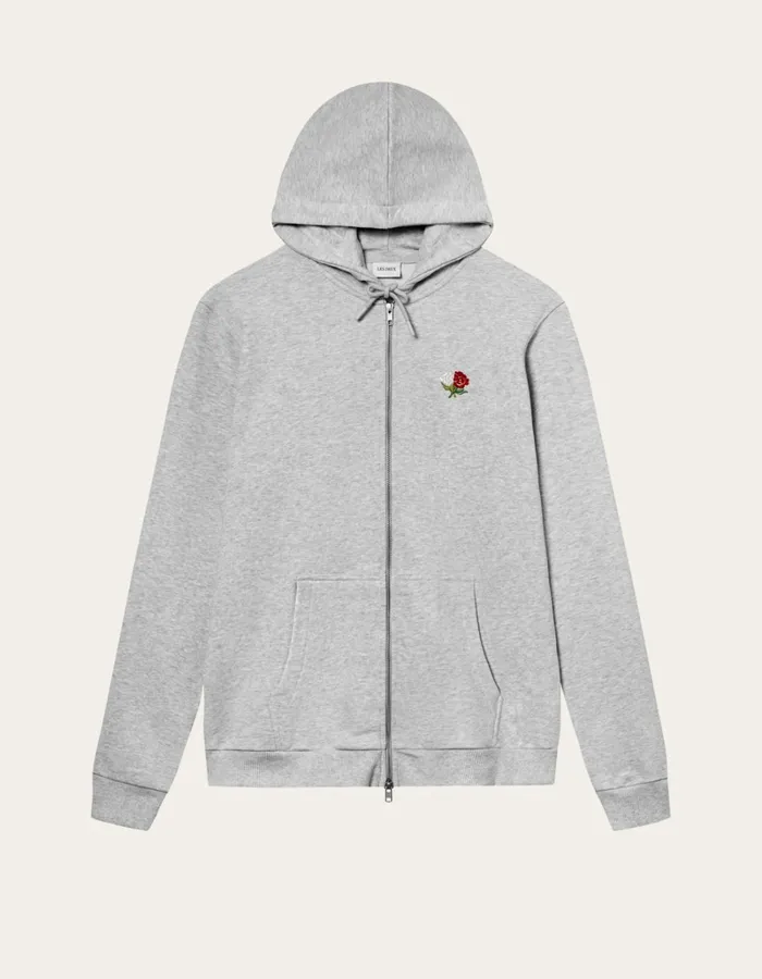Men Les Deux HoodiesSweatshirts Clyde Zipper Hoodie 8211 Snow Melange