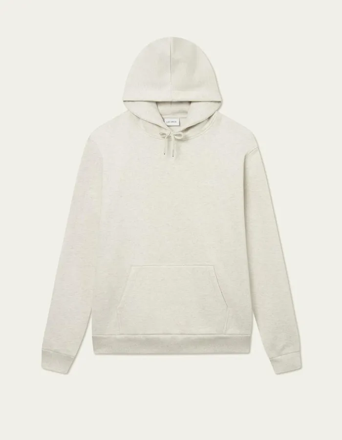 Men Les Deux HoodiesSweatshirts Crew Hoodie 8211 Snow MelangeWhite