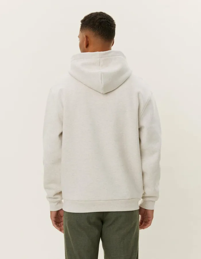 Men Les Deux HoodiesSweatshirts Crew Hoodie 8211 Snow MelangeWhite
