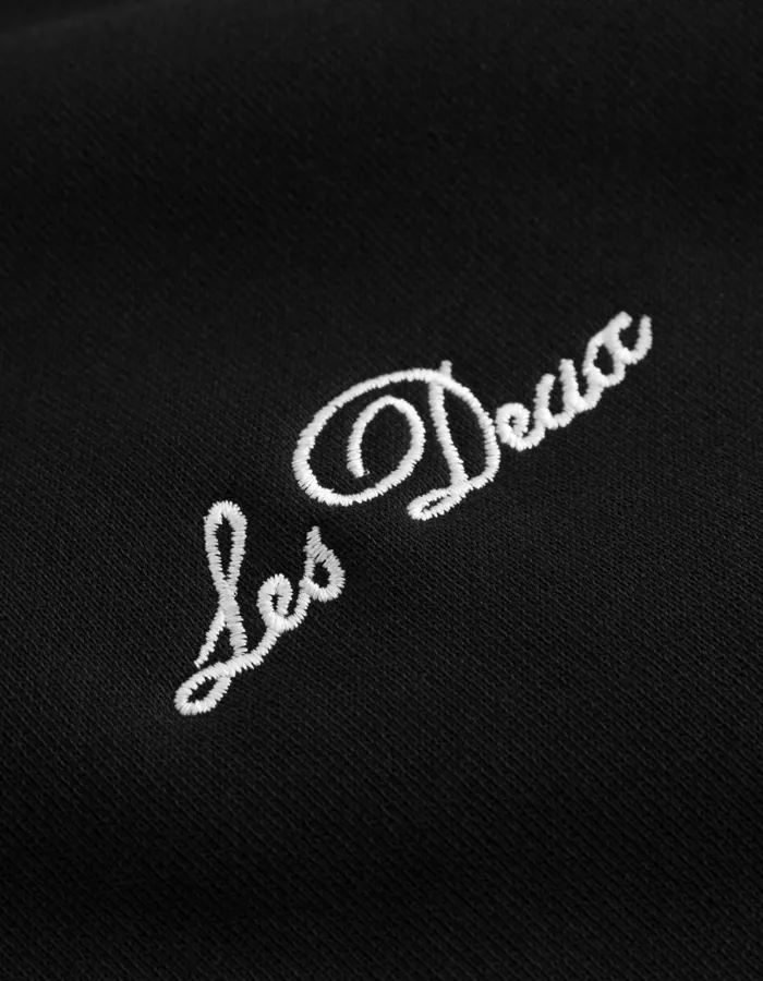 Men Les Deux HoodiesSweatshirts Crew Sweatshirt 8211 BlackLight Ivory