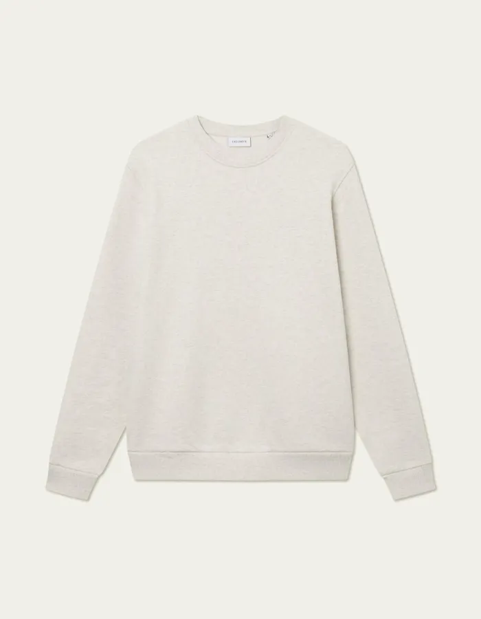 Men Les Deux HoodiesSweatshirts Crew Sweatshirt 8211 Snow Melange