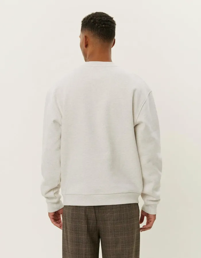 Men Les Deux HoodiesSweatshirts Crew Sweatshirt 8211 Snow Melange