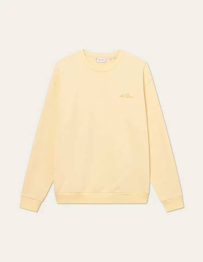 Men Les Deux HoodiesSweatshirts Crew Sweatshirt 8211 Summer Melon