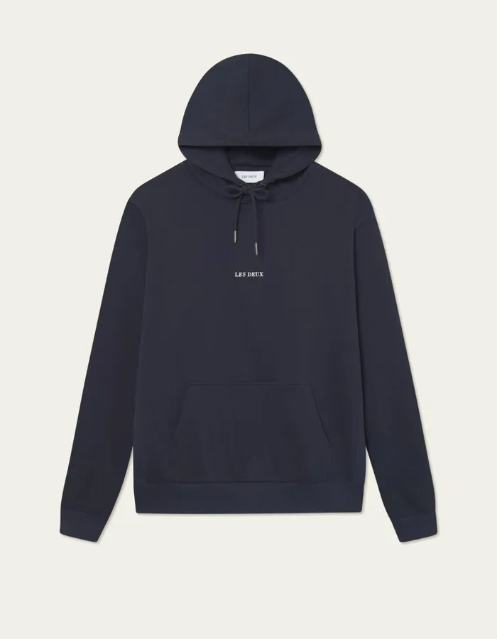 Men Les Deux HoodiesSweatshirts Dexter Hoodie 8211 Dark Navy