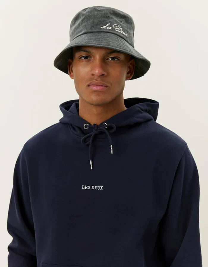 Men Les Deux HoodiesSweatshirts Dexter Hoodie 8211 Dark Navy