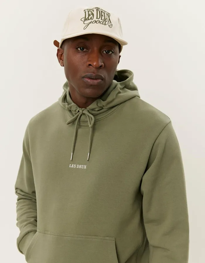 Men Les Deux HoodiesSweatshirts Dexter Hoodie 8211 Lichen Green