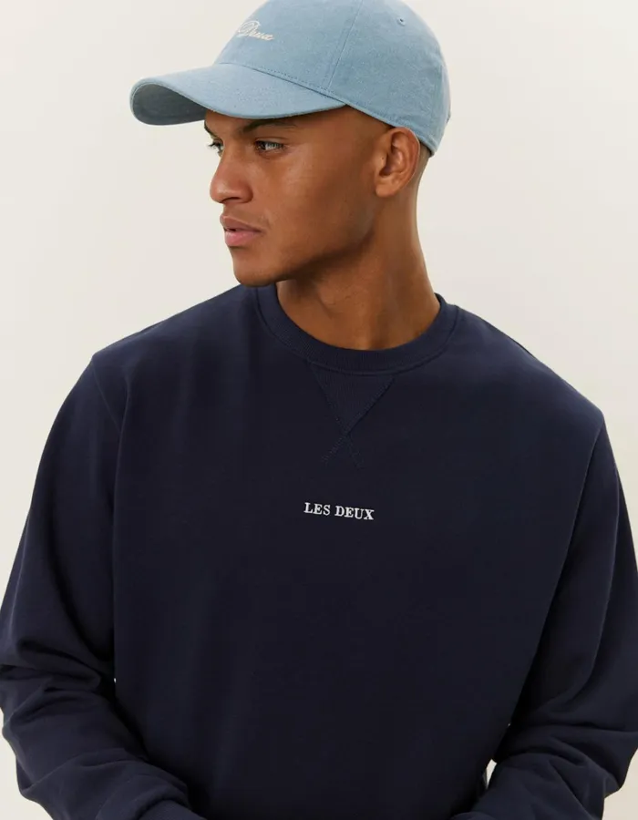 Men Les Deux HoodiesSweatshirts Dexter Sweatshirt 8211 Dark Navy