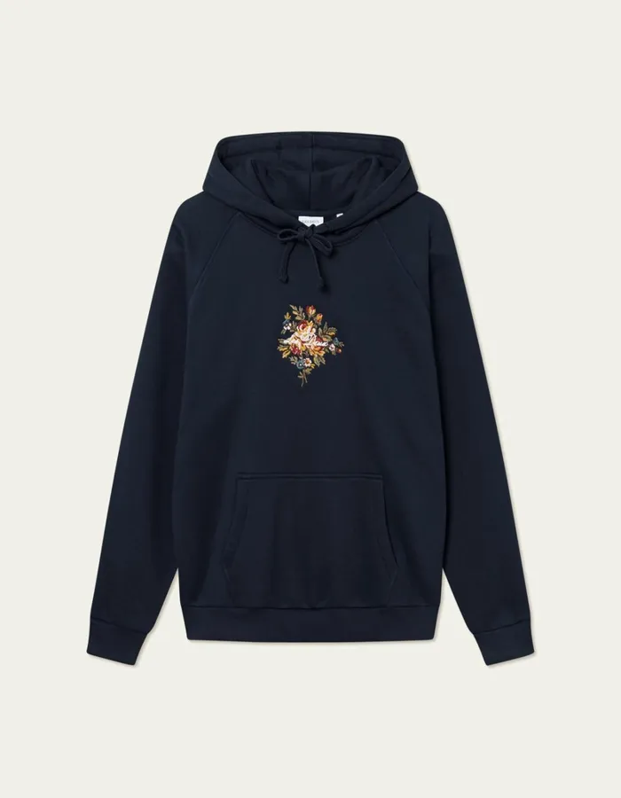 Men Les Deux HoodiesSweatshirts Fiore Hoodie 8211 Dark Navy