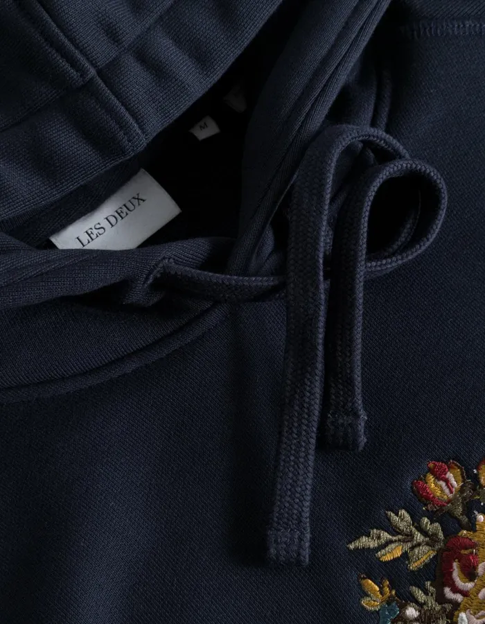 Men Les Deux HoodiesSweatshirts Fiore Hoodie 8211 Dark Navy