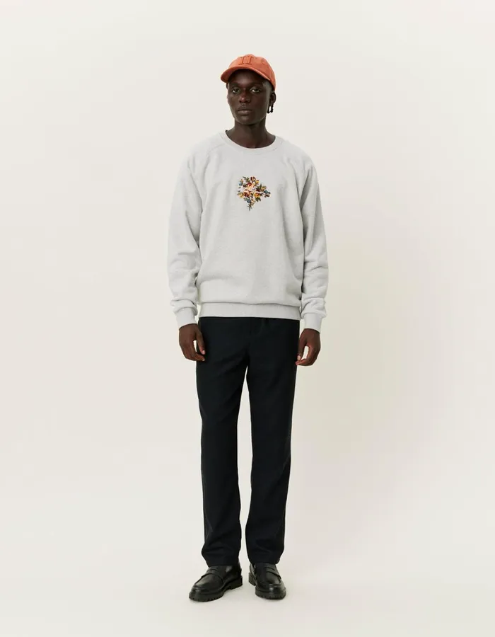 Men Les Deux HoodiesSweatshirts Fiore Sweatshirt 8211 Snow Melange