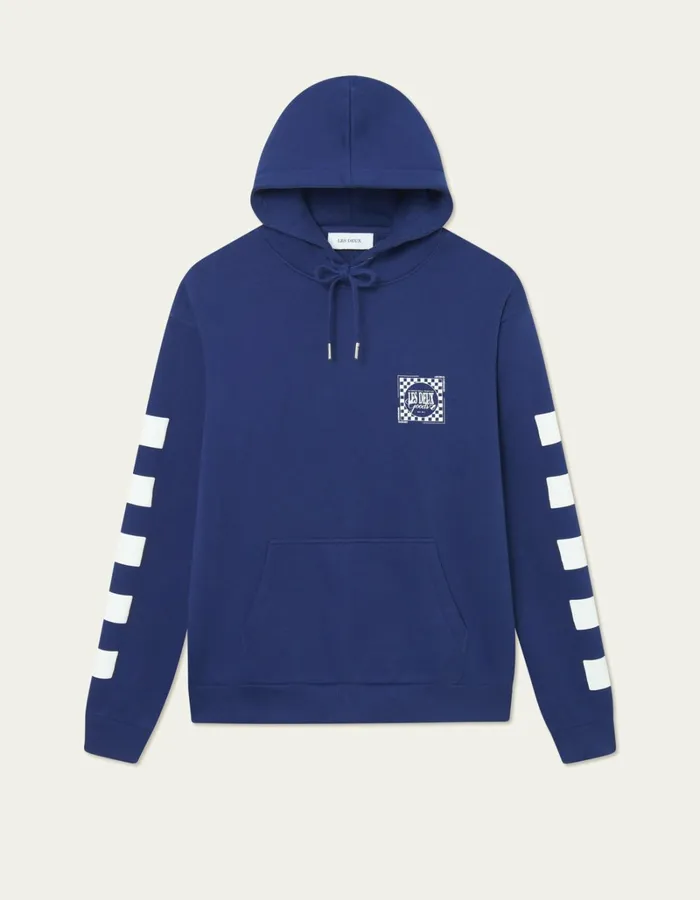 Men Les Deux HoodiesSweatshirts Goods Hoodie 8211 BlueprintWhite
