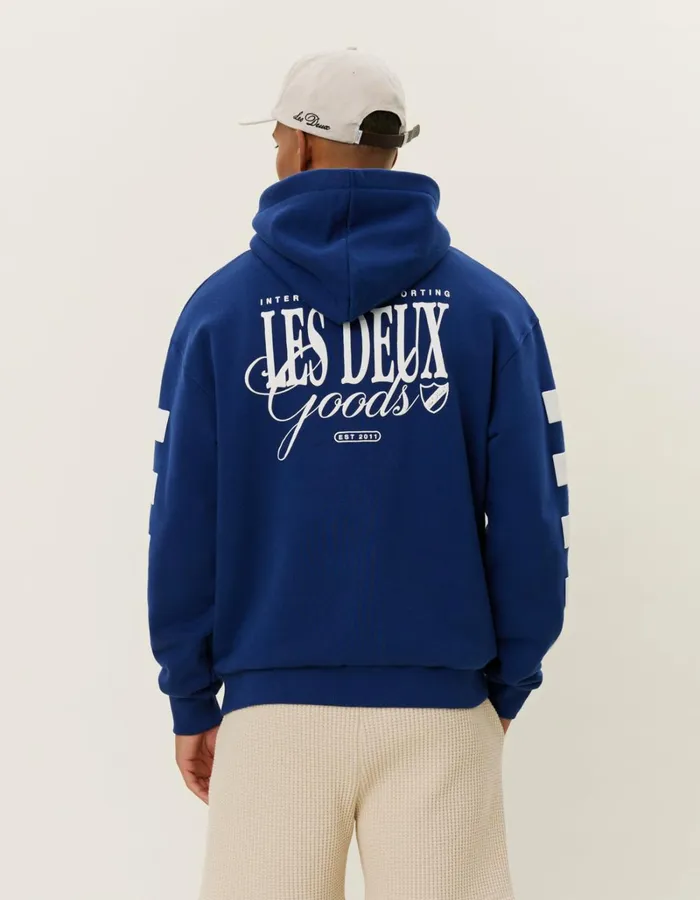 Men Les Deux HoodiesSweatshirts Goods Hoodie 8211 BlueprintWhite
