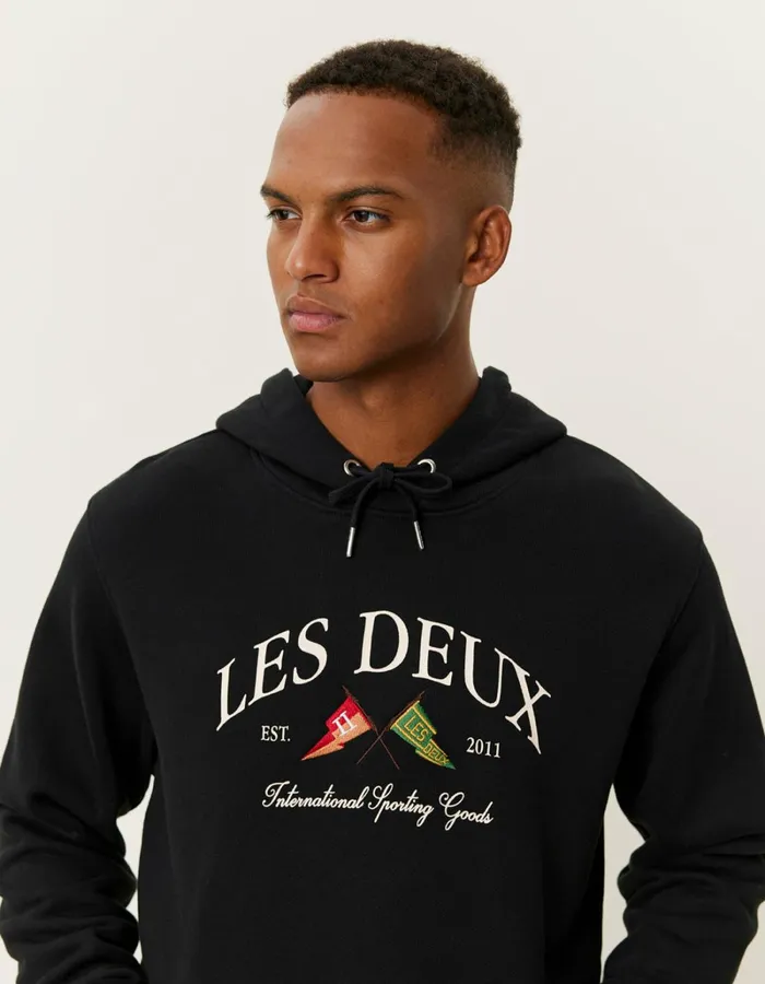Men Les Deux HoodiesSweatshirts Ivy League Hoodie 8211 BlackBlack