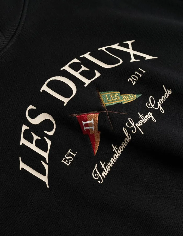 Men Les Deux HoodiesSweatshirts Ivy League Hoodie 8211 BlackBlack