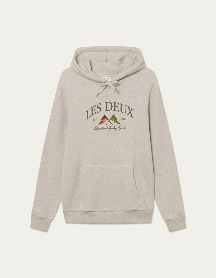 Men Les Deux HoodiesSweatshirts Ivy League Hoodie 8211 Oatmeal Mlange