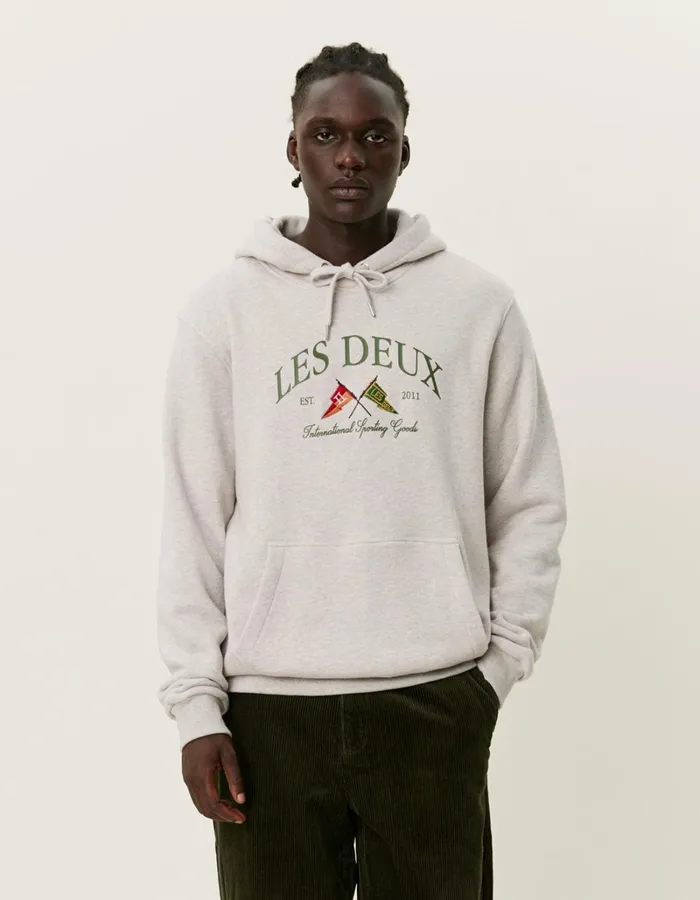 Men Les Deux HoodiesSweatshirts Ivy League Hoodie 8211 Oatmeal Mlange