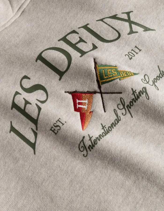 Men Les Deux HoodiesSweatshirts Ivy League Hoodie 8211 Oatmeal Mlange