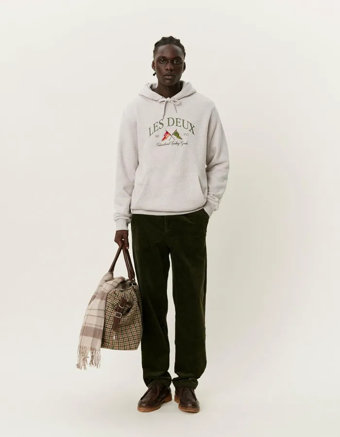 Men Les Deux HoodiesSweatshirts Ivy League Hoodie 8211 Oatmeal Mlange