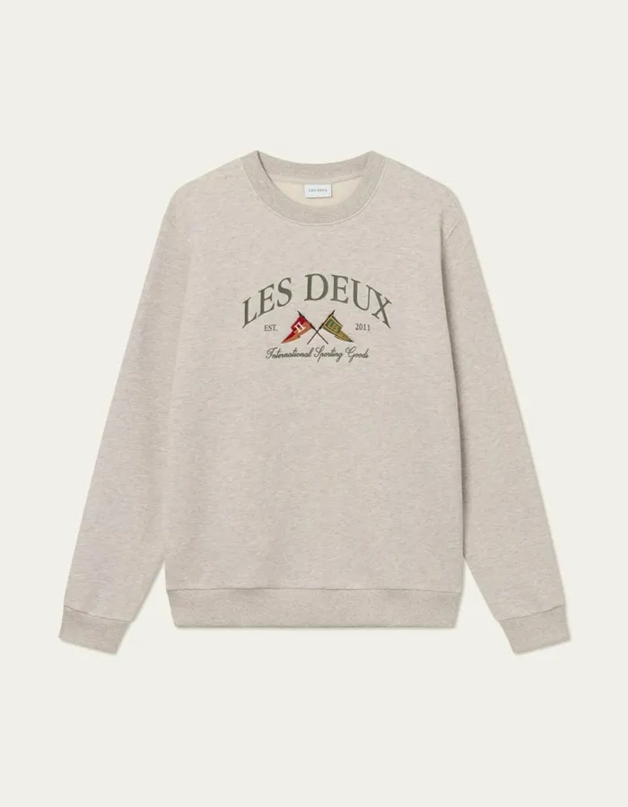 Men Les Deux HoodiesSweatshirts Ivy League Sweatshirt 8211 Oatmeal Mlange