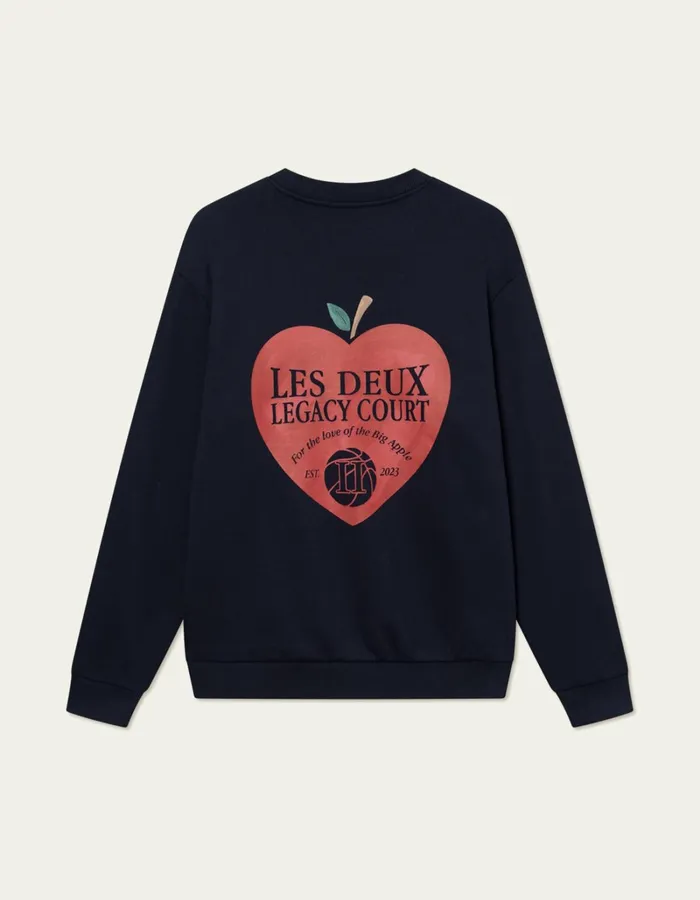 Men Les Deux HoodiesSweatshirts Legacy Court Sweatshirt 8211 Dark Navy