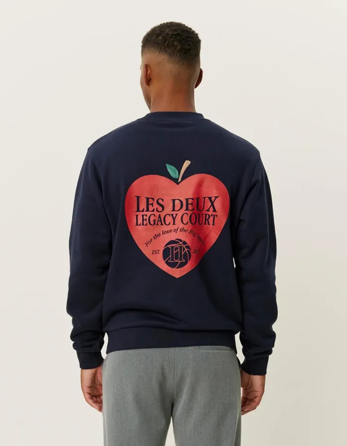 Men Les Deux HoodiesSweatshirts Legacy Court Sweatshirt 8211 Dark Navy