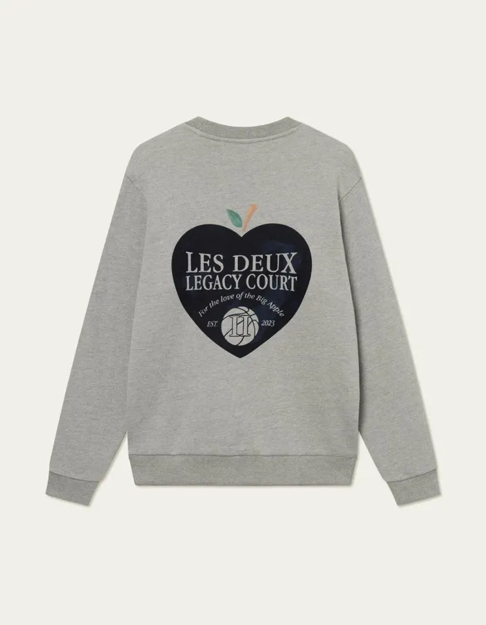 Men Les Deux HoodiesSweatshirts Legacy Court Sweatshirt 8211 Grey Melange