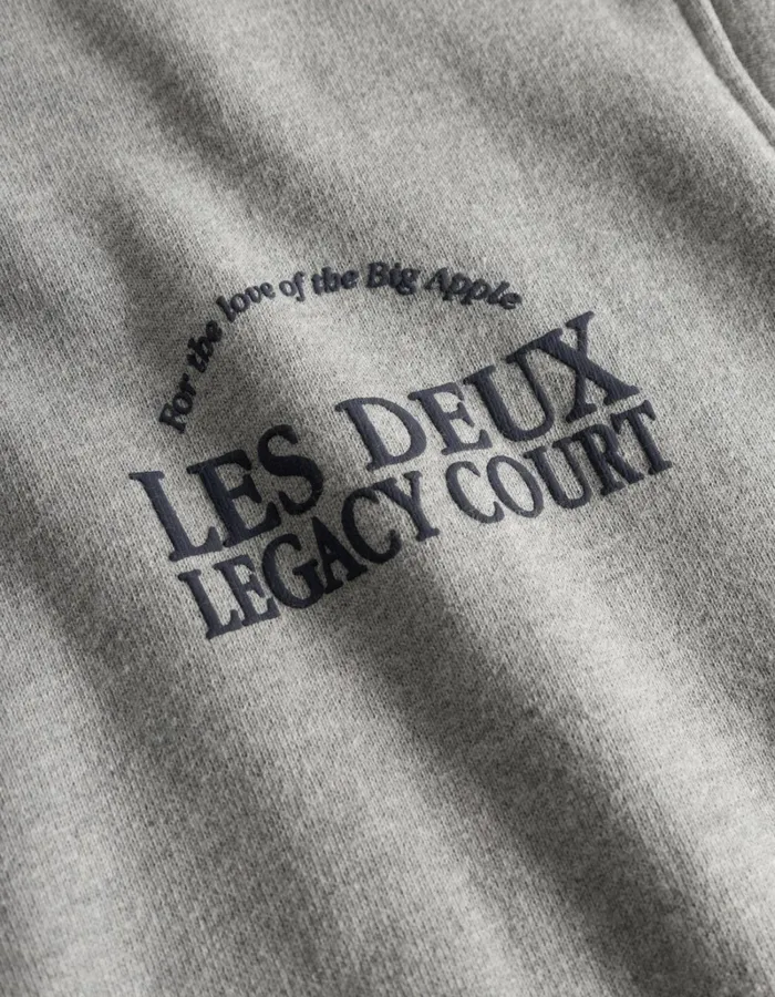 Men Les Deux HoodiesSweatshirts Legacy Court Sweatshirt 8211 Grey Melange