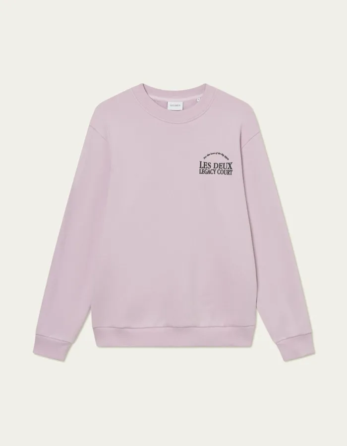 Men Les Deux HoodiesSweatshirts Legacy Court Sweatshirt 8211 Oyster Rose