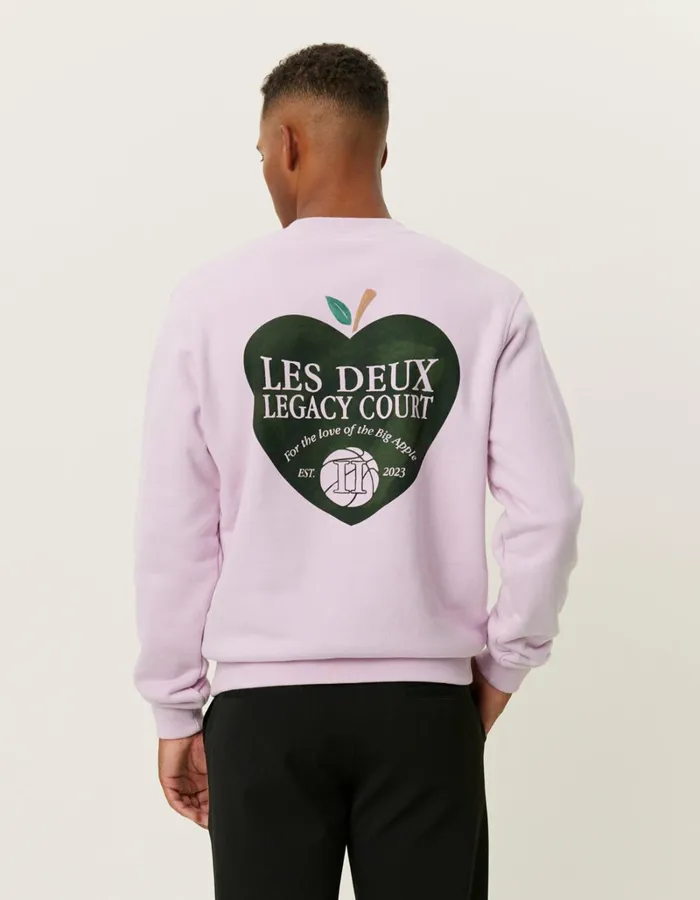 Men Les Deux HoodiesSweatshirts Legacy Court Sweatshirt 8211 Oyster Rose