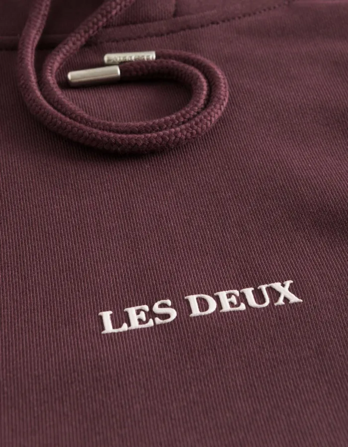 Men Les Deux HoodiesSweatshirts Lens Hoodie 8211 SassafrasOyster Grey