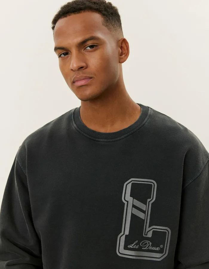 Men Les Deux HoodiesSweatshirts Libert Sweatshirt 8211 BlackBlack