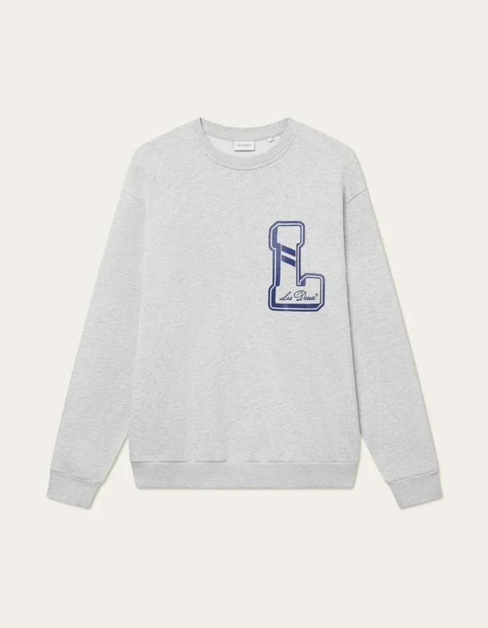 Men Les Deux HoodiesSweatshirts Libert Sweatshirt 8211 Snow Melange
