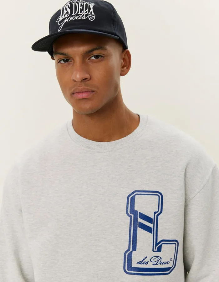 Men Les Deux HoodiesSweatshirts Libert Sweatshirt 8211 Snow Melange