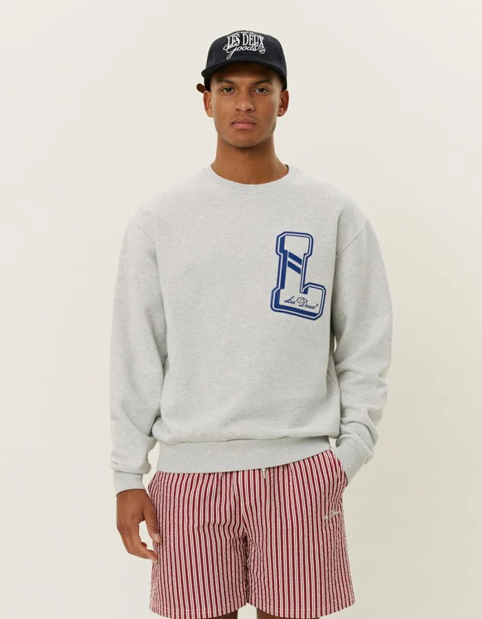 Men Les Deux HoodiesSweatshirts Libert Sweatshirt 8211 Snow Melange