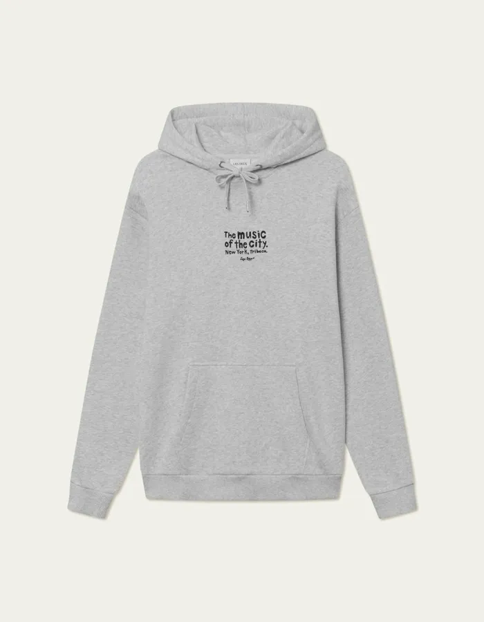 Men Les Deux HoodiesSweatshirts Luca Hoodie 8211 Snow Melange