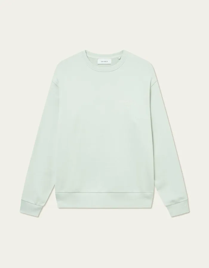 Men Les Deux HoodiesSweatshirts Mediterranean Sweatshirt 8211 Smoke Green