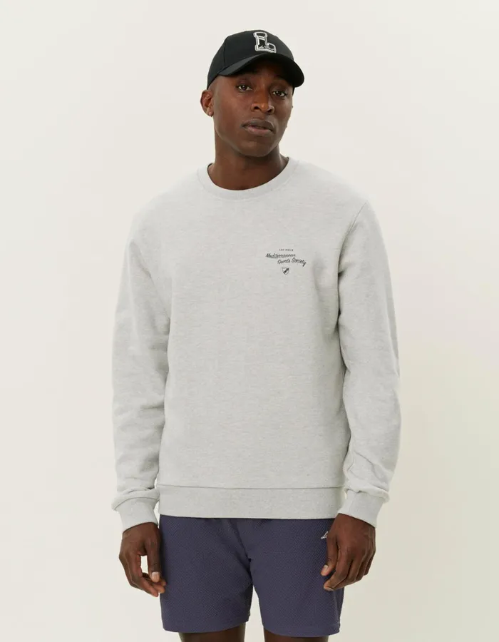 Men Les Deux HoodiesSweatshirts Mediterranean Sweatshirt 8211 Snow Melange
