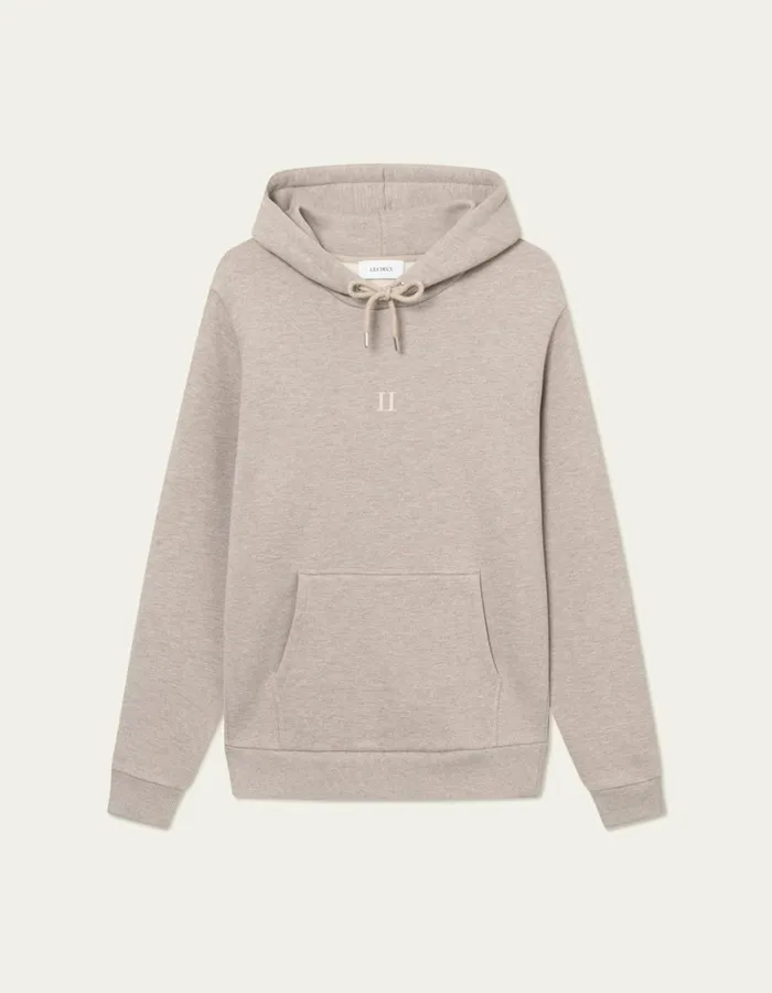 Men Les Deux HoodiesSweatshirts Mini Encore Hoodie 20 8211 Dark Sand MelangeIvory
