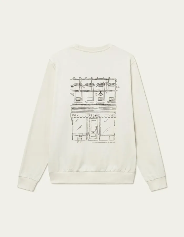 Men Les Deux HoodiesSweatshirts Neighborhood Sweatshirt 8211 IvoryBlack