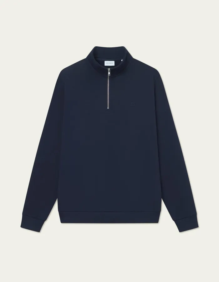 Men Les Deux HoodiesSweatshirts Norregaard Tonal HalfZip Sweatshirt 8211 Dark Navy Men Les Deux HoodiesSweatshirts Norregaard Tonal HalfZip Sweatshirt 8211 Dark Navy
